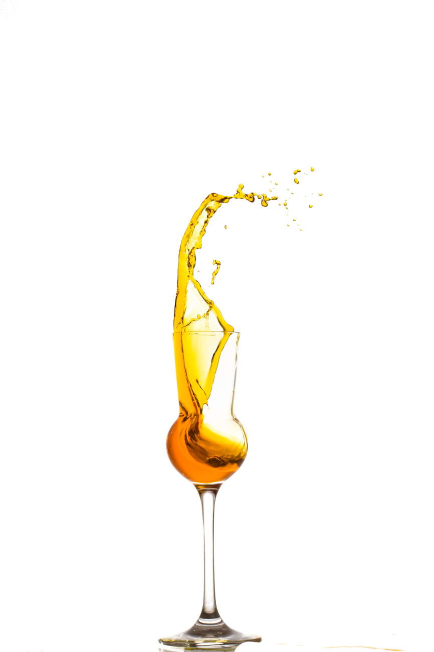 Goldener Splash